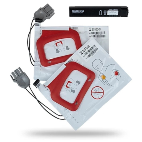 Physio-Control CHARGE-PAK Charging stick and two sets of Quickpak adult electrode pads - 5252