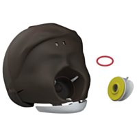 Laerdal Little Anne Complete Head Skull with Jaw (dark) 