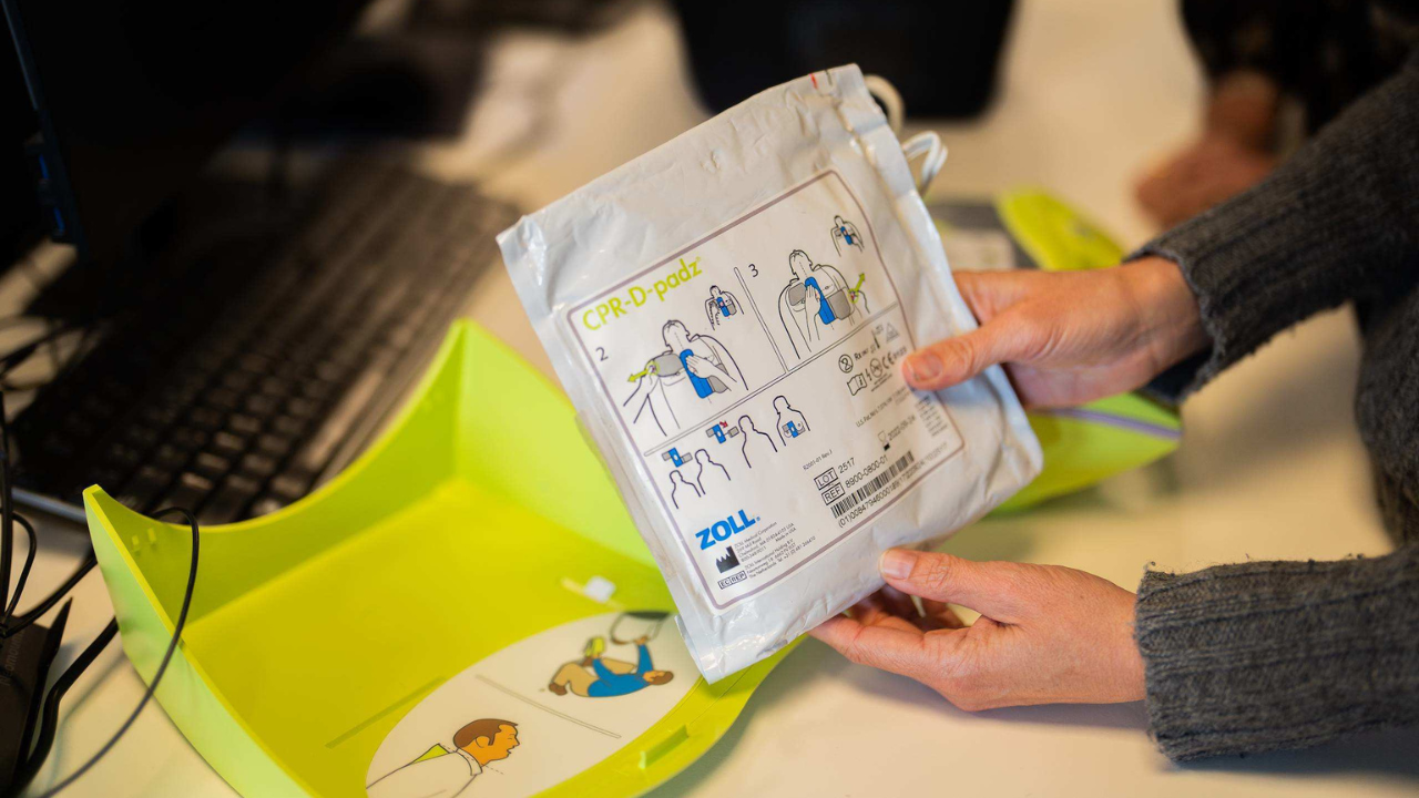 ZOLL AED electrodes and batteries ready for replacement